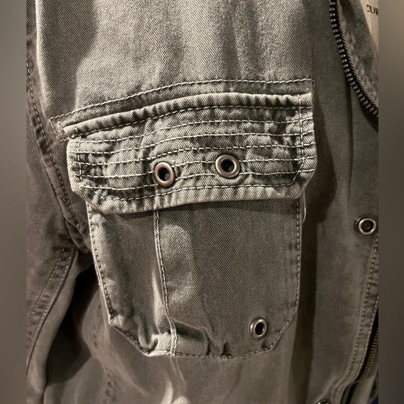 Women’s grey zip up army jacket - Picture 5 of 10